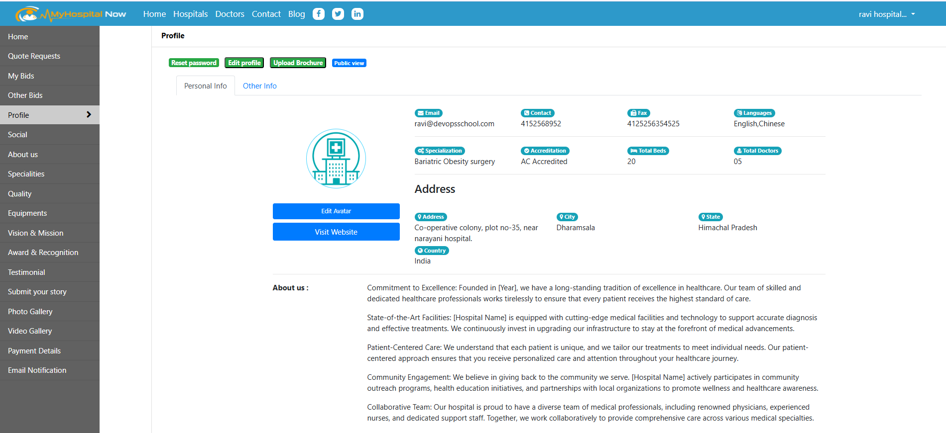 Login Dashboard